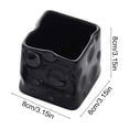 thumbnail image 4 of JASKFLY Ceramic Cheese Storage Jar - Organizer for Desk Accessories, Makeup Tools, and Small Essentials in Home Office Decor, Ceramics, (Black), 4 of 9
