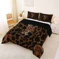 thumbnail image 2 of Erosebridal Women Cheetah Printed Queen Comforter Set,Watercolor Aesthetic Letter Y Initial Print Bedding Comforter Set For Adults,Black Reversible,3pcs, 2 of 7