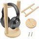 thumbnail image 1 of 1 solid wood headphone display stand universal, 1 of 5