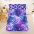 thumbnail image 5 of Manfei Celestial Nebula King Sheets,Sparkling Stars Print Bedding,Purple Pink,4-Piece,1 Flat Sheet,1 Fitted Sheet and 2 Pillowcases, 5 of 6