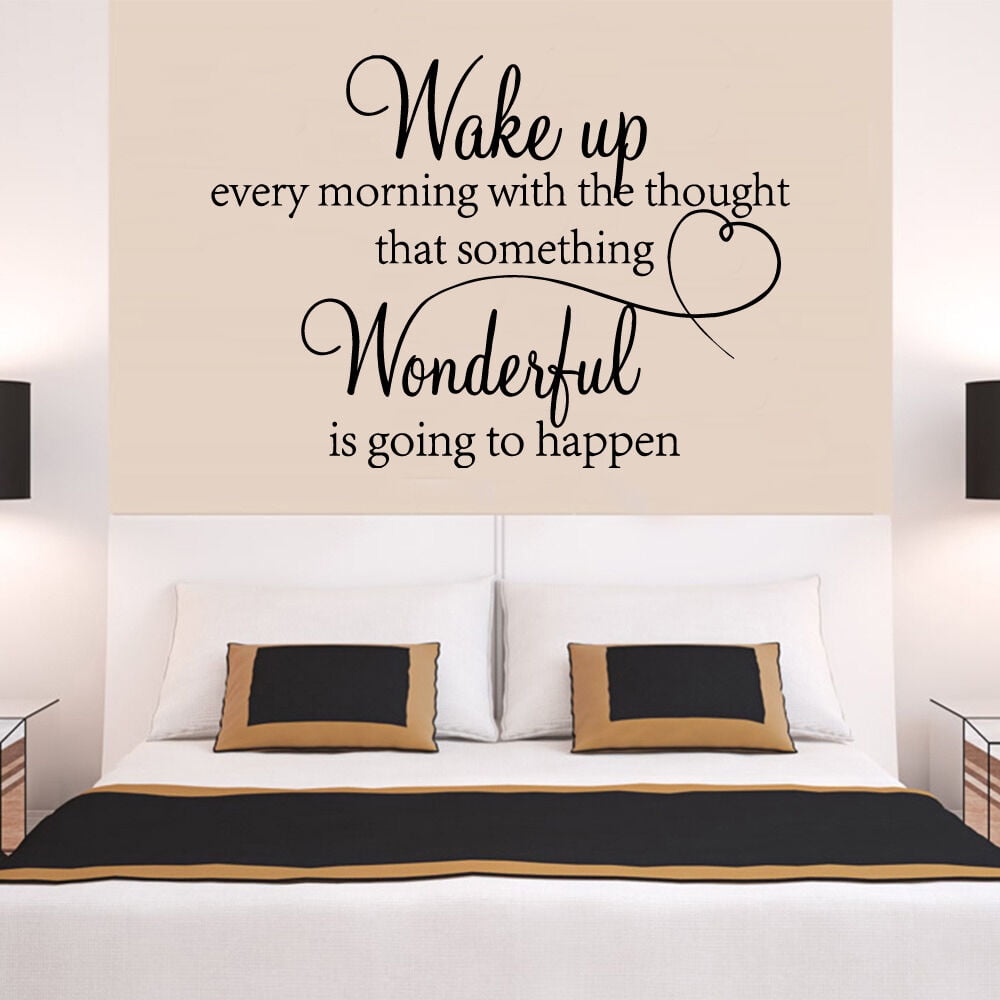 Heart Familys Wonderful Bedroom Quote Wall Stickers Art Room Removable Decal DIY