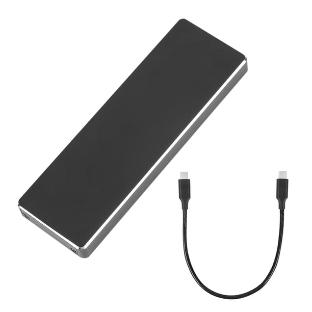 Caja Ssd M2 M2 SSD Case Enclosure Disk Box Adaptador M.2 a USB 3.1 (Cable C-C) (Negro)