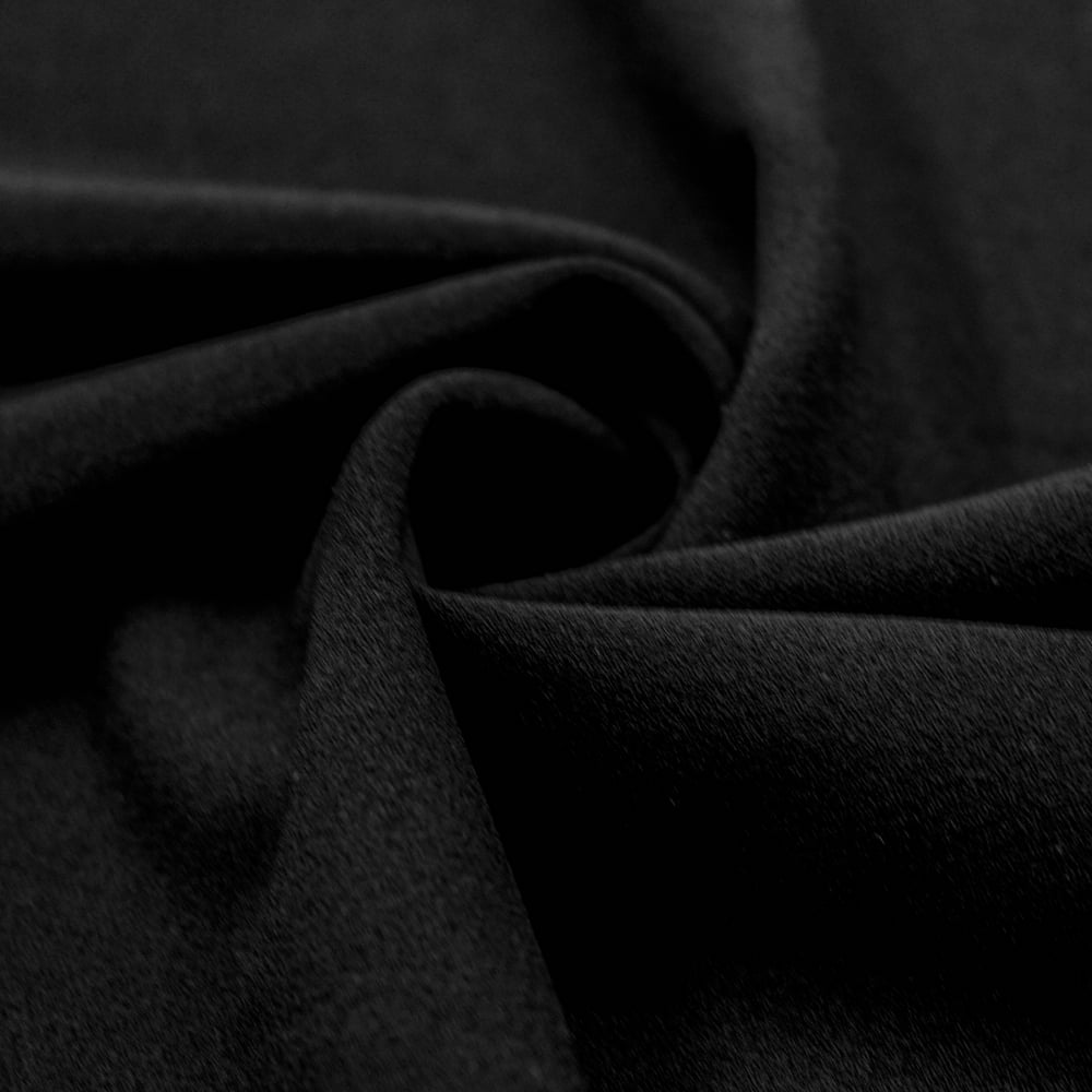 Black Scuba Crepe Techno Knit Fabric
