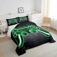 thumbnail image 3 of YST Gamer Comforter Set for Kids Boys Teens Queen Size Game Controller Comforter 3Pcs Gaming Gifts Bedding for All Season(King,Green) Boys, 3 of 6