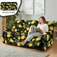 thumbnail image 3 of Xoenoiee Lemon Leaves Print Recliner Sofa Covers Stretch 3 Seater Recliner Couch Covers for 3 Cushion Couch 8 Pieces Washable Reclining Sofa Slipcovers, 3 of 7