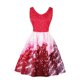 thumbnail image 2 of Vestido de Línea Cuello En V Columpio Linda Impresión Mujeres Fiesta Poliéster Ligero Cómodo L Macarena Vestido de impresión de Navidad, 2 of 8