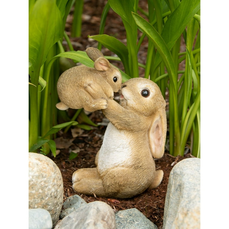Zingz & Thingz Playful Mom with Baby Rabbit Outdoor Garden Zingz & Thingz Playful Mom with Baby Rabbit Outdoor Garden