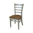 thumbnail image 4 of 36" Round Solid Wood Extension Dining Table With 4 Emily Chairs in Distressed Hickory/Stone by International Concepts, 4 of 5