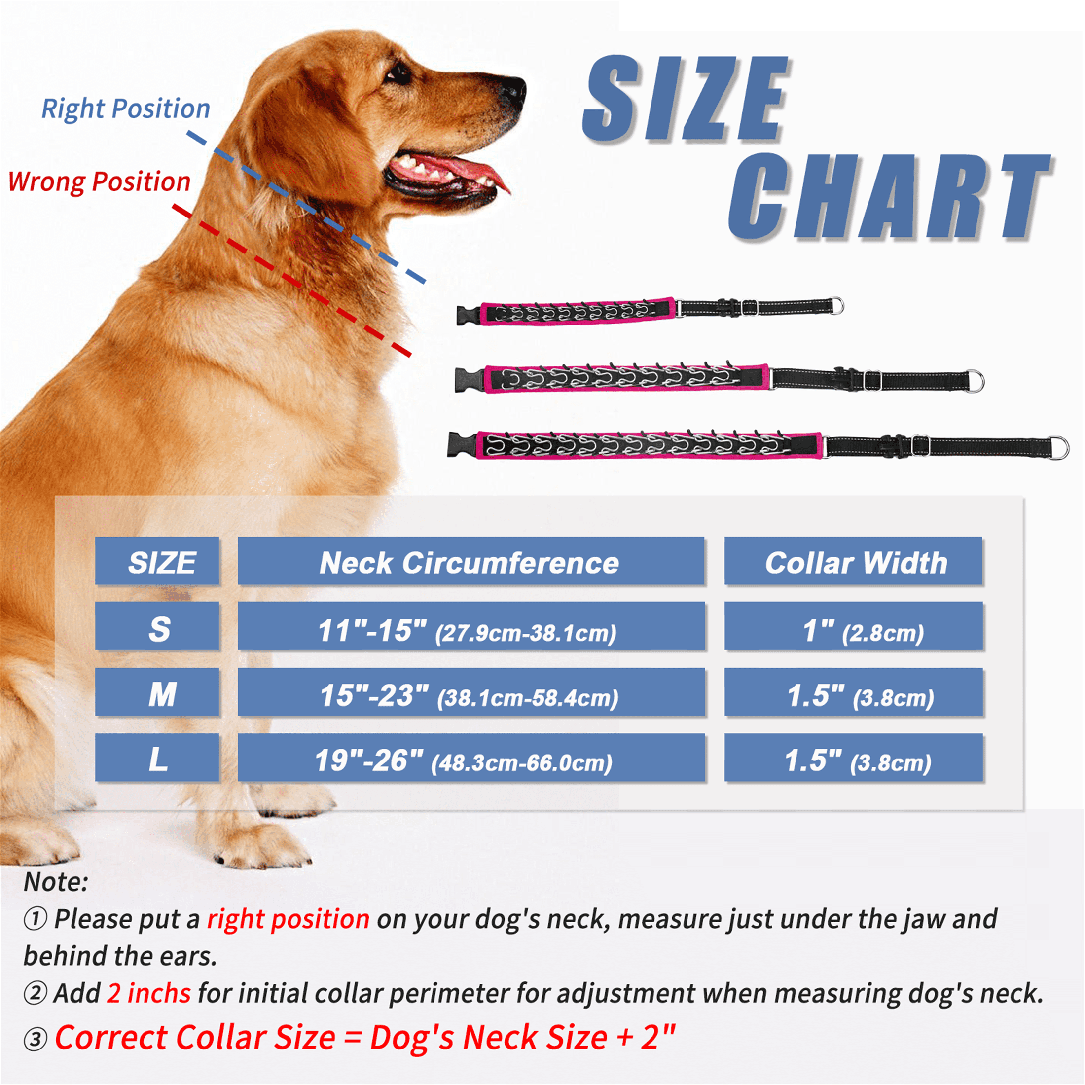 Martingale No Pull Collar with Buckle for Large Medium Small Dogs, Heavy Duty Nylon Adjustable Reflective Slip Collar for Anti Pull Training Walking