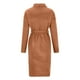 thumbnail image 5 of Suéter de mujer, cárdigan de longitud media, tejido con solapa y lazo, chaqueta para mujer, 5 of 6