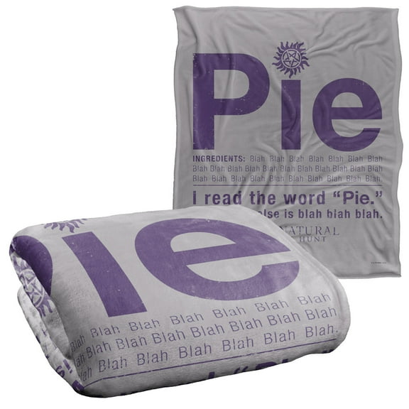 Supernatural Pie Officially Licensed Silky Touch Super Soft Throw Blanket 50' x 60'