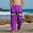 thumbnail image 2 of Pantalon pour Filles Imprimé Décontracté de Plage avec Poches 100 % Polyester, 2 of 9