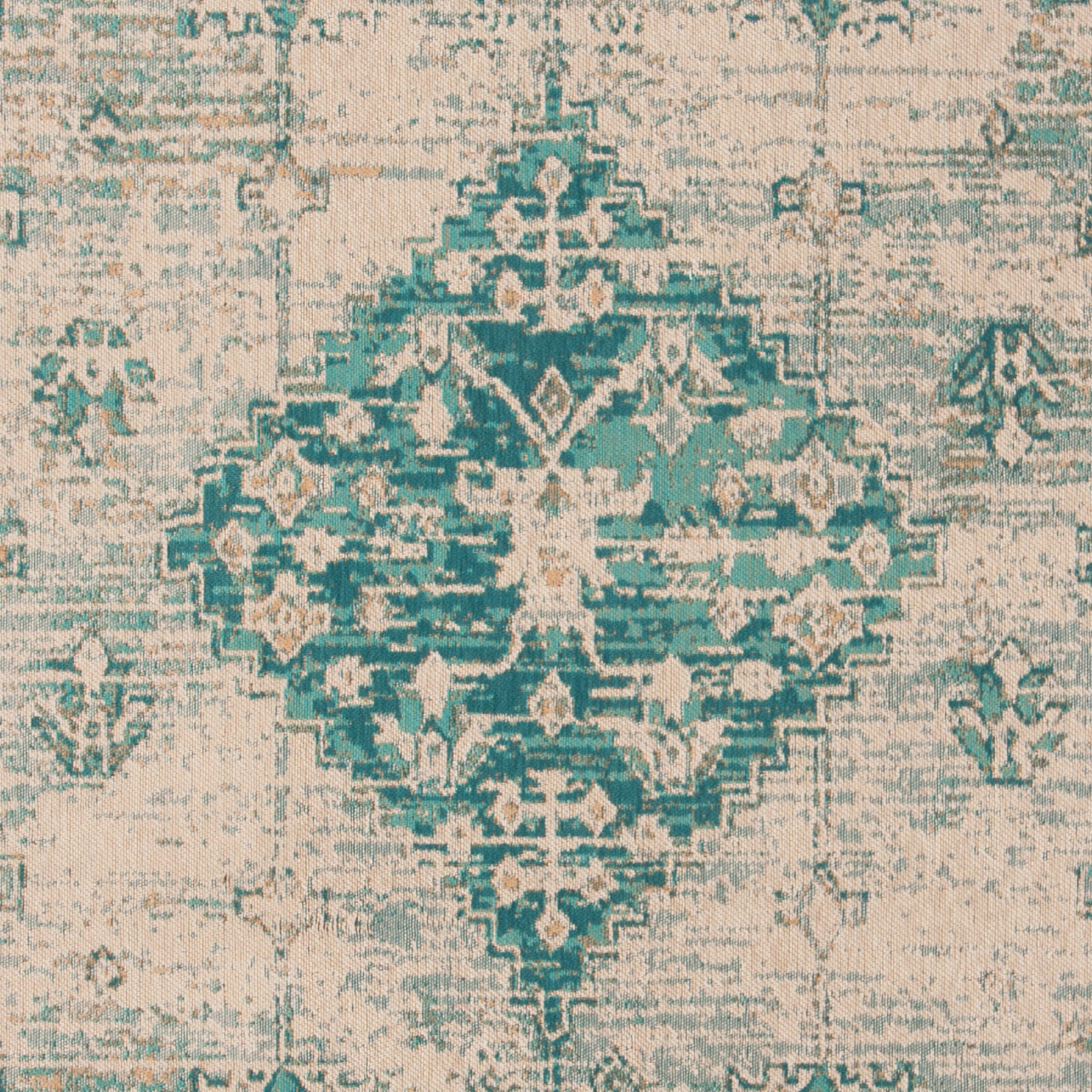 SAFAVIEH Classic Vintage Bedinn Overdyed Polyester Area Rug, Aqua, 5' x 8'