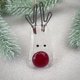 thumbnail image 2 of Fused Glass Red Robins Christmas Tree Decoration, Tree Hanging Ornament Pendant, 2 of 4