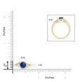 thumbnail image 4 of Angara Natural 1 Ct. Blue Sapphire Solitaire Ring in 14K Yellow Gold for Women (Ring Size: 11.5), 4 of 9