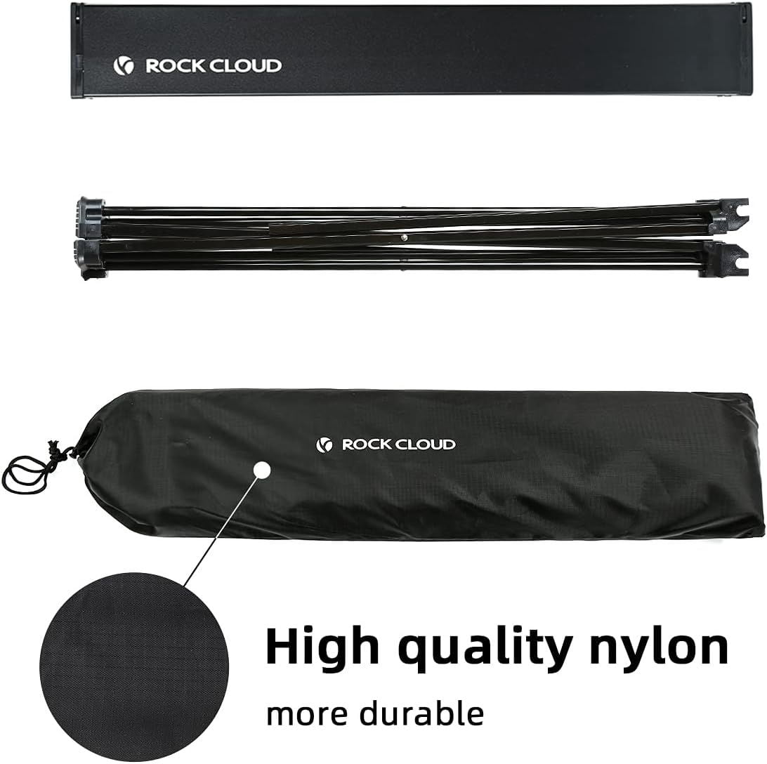 Largest Size Ultralight Folding Camping Table, Aerospace Aluminum Backpacking Table with Detachable 600D Polyester Storage Bag, Upgraded Nylon Hinges Supports 60 LBS for Hiking Fishing Beach Picnic