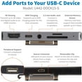 thumbnail image 5 of Tripp Lite USB C Docking Station HDMI USB-A SD/Micro SD PD Charging Gray - for Notebook/Tablet/Smartphone/Projector/Monitor - 60 W - USB Type C - 3 x USB Ports - HDMI - Thunderbolt - Docking, 5 of 9