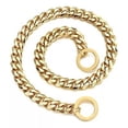 thumbnail image 4 of Aiyidi Collar De Perro Con Cadena Dorada, Gargantilla Ancha, 4 of 5