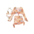 thumbnail image 4 of Sexy Floral Bikini Cover Up Four Piece Swimwear Set (M), 4 of 6