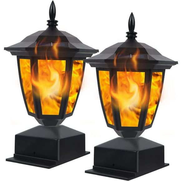 Luces Solares de Llama para Poste Dynaming 14W Paquete de 2 Impermeables