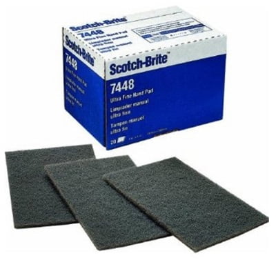 61500301025 Silicon Carbide SCOTCH-BRITE Sanding Hand Pad Gray Med