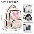 thumbnail image 5 of Pzuqiu Pink Axolotl Floral School Backpack for Teens 17 Inch Soft Padded Breathable Straps Lightweight Casual Bookbag Multi Pockets for Girls Primary Middle School Daily Use, 5 of 7