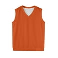 thumbnail image 5 of Zimjoy Mens Sweater Vest V Neck Basic Vintage Sweater Vest Casual Knit Pullover Vest Sleeveless Oversized Men Sweater, Orange L, 5 of 6