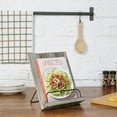 thumbnail image 6 of MyGift Rustic Torched Wood and Black Metal Cookbook Stand Holder, Brown, 6 of 6