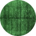 thumbnail image 1 of Ahgly Company Indoor Round Oriental Emerald Green Industrial Area Rugs, 4' Round, 1 of 4