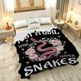 thumbnail image 2 of Just a Girl Who Loves Snakes Blanket Gifts for Lovers Girls Women Warm Soft Throw Cozy Blankets for Bed Couch Gift for Birthday Graduation 60"x80" for Adults, 2 of 6