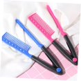 thumbnail image 3 of Juego de peines alisadores de cabello, diseño plegable en forma de V para peinar cabello grueso y fino., 3 of 5