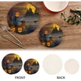 thumbnail image 4 of SKYSONIC Halloween Pumpkin Night Pot Holders Trivets, 2 Pcs Heat Resistant Trivets,Castle Moon Scary Cotton Thread Weave Mats for Hot Pads Pans Pot Bowl Teapot for Kitchen Decor, 4 of 7