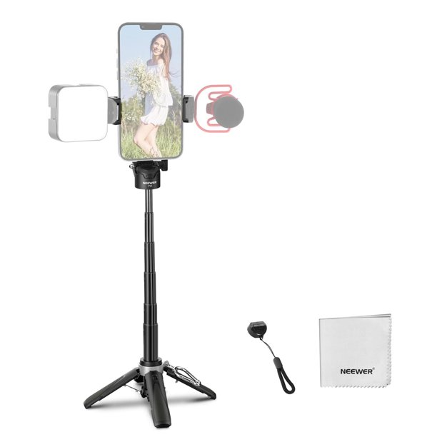 Trípode palo selfie NEEWER P15 plegable con control remoto Bluetooth