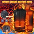 thumbnail image 2 of Odeerbi Winter Warm Heated Vest for Men Women USB Rechargeable Heated Jacket with 9 Heating Zones Lightweight Plus Size Floral Print USB Windproof Heated Coat Black without Power Bank, 2 of 9