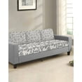 thumbnail image 2 of Spring Flowers Sofa Couch Cushion Covers Washable, Removable Stretchable Sectional Couch Covers, Farmhouse Grey-blue Pastoral Floral Leaf Slipcovers for L & T Shape Sofa Protector M Size 1 pc, 2 of 7