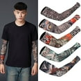 thumbnail image 4 of Unisex Flower Arm Sleeves Sun UV Protection Elastic Arm Cover Tattoo Arm Sleeves Running 5, 4 of 6