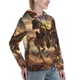 thumbnail image 6 of Honeii Western Skeleton Cowboy Horse Pattern Womens Oversized Hoodies Long Sleeve Sweatshirts Pullover Fall Outfits with Pocket-Small, 6 of 7