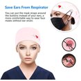 thumbnail image 3 of Pavied Scrub Cap Surgical Caps Scrub Cap With Buttons Bouffant print Hat With Sweatband for Womens and Mens Nurse Cap Hats for Women Pink One Size, 3 of 4
