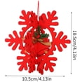 thumbnail image 7 of Christmas Decorations Hollow Three-dimensional Snowflake Ornaments Wooden Christ Christmas Decorations Wooden Laser Hollow Three-dimensional Snowflake Ornaments Christmas Tree Bell Pendant, 7 of 7