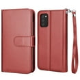 thumbnail image 5 of Samsung Galaxy A03S Phone Case, Leather Wallet Case for Galaxy A03S, Ebizware Credit Card Holder Folio Flip [Detachable] Kickstand Magnetic Cover & Lanyard for Women Men [Wine Red], 5 of 8