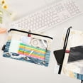 thumbnail image 4 of Lighthouse Ship Sea 2 Pack Pencil Pouch for 3 Ring Binder Smooth Zipper Folders with Pockets Clear Window Pencil Case, 4 of 6