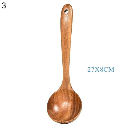 

ruhuadgb Non-Stick Teakwood Wooden Spatula Spoon Household Kitchen Utensils Kitchenware