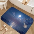 thumbnail image 3 of 1pc Moonlit Sea Absorbent Non-Slip Bathroom Thickened Flannel Rug Decor,Soft,Quick Drying,Suitable For Indoor/outdoor Use,Bathrooms,Bedrooms,Kitchens,Terrace,Laundry Rooms,16"x24", 3 of 9