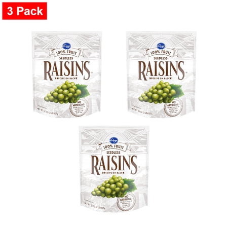 Kroger Seedless Raisins Pouch 32 oz - 3 Pack