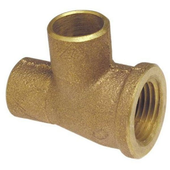 Nibco Tee,LL Cast Bronze,1/2" Tube,CxFNPTxC 714-LF 1/2