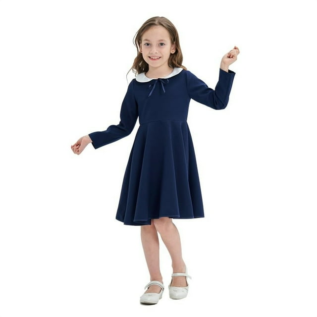 Landzoo One Robe à Manches Longues à Volants Imprimée pour Filles Bébés et Tout-Petits Printemps Été Respirante Mignonne
