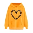thumbnail image 1 of Plebaso Sweat à Capuche pour Femmes Mignon Cœur Manches Longues Décontracté avec Poches, 1 of 5