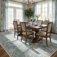 thumbnail image 2 of ATHOPE Floral 8x10 Area Rug, Machine Washable Rugs Soft Non Slip Low Pile Rugs for Living Room Bedroom Nursery Kitchen Dining Room Indoor, Large Floral Print Pattern Carpet, Blue, 2 of 8
