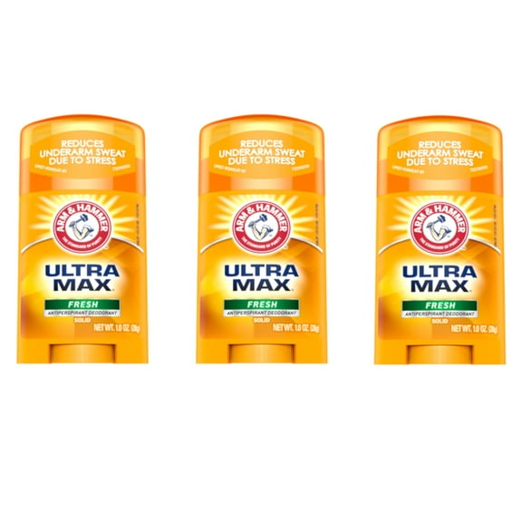 ARM & HAMMER Ultra Max Deodorant & Antiperspirant 1 oz (Pack of 3)