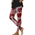 thumbnail image 3 of Feancey Women's High Waisted Workout Leggings Valentine's Day Heart Print Yoga Pants Tummy Control Seamless Leggings Buttery Soft Holiday Tights Pink S, 3 of 10